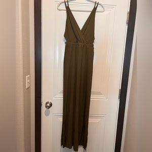 Olive green maxi dress